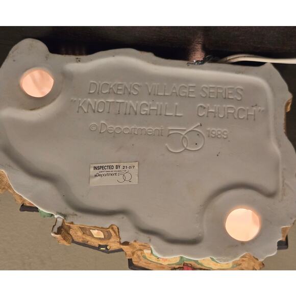 Department 56 Dickens Village 1989 Knottinghill Lighted Church  8.25" - Picture 6 of 8